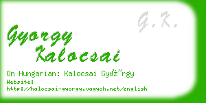 gyorgy kalocsai business card